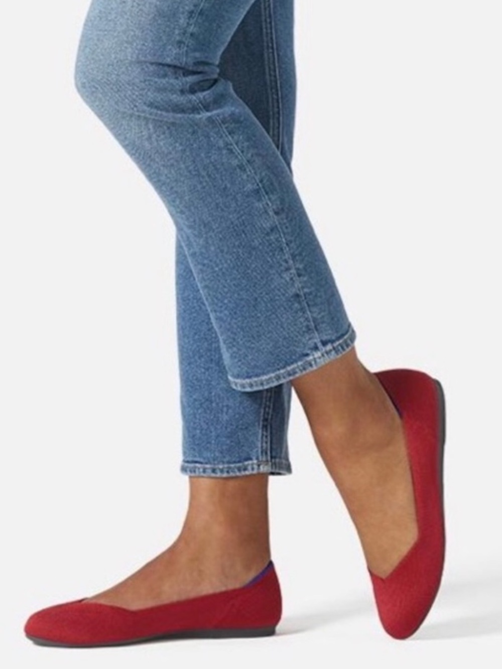 Rothy's Red Knit round toe Ballet Flats 6.5
